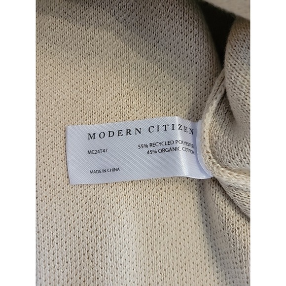 Modern Citizen Womens L Nara Tie Front Knit Sweater Oatmeal Cozy Elevated - Picture 8 of 9